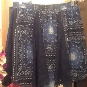 PAISLEY FLARE SKIRT,